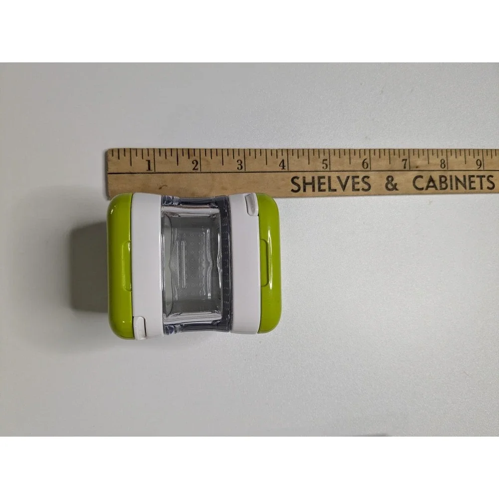 RSVP Garlic Chopper Green Small Manual Rolling Mincer